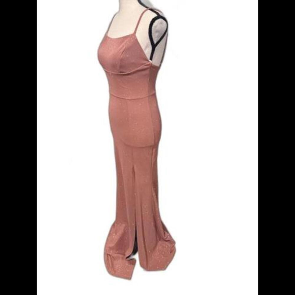 NWT Elegant Rose Gold Glitter Evening Gown by Windsor Prom Formal Party - Picture 4 of 8